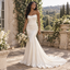Regal Strapless Corset Draped Satin Long Mermaid Wedding Dress, WD0419