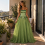 Glam Satin Tulle Strapless Bow A-Line Formal Prom Dress,PDS118660