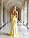 Stunning Halter Ruched Sleeveless Satin Mermaid Long Prom Party Dress,PDS11847