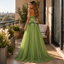 Glam Satin Tulle Strapless Bow A-Line Formal Prom Dress,PDS118660