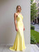 Stunning Halter Ruched Sleeveless Satin Mermaid Long Prom Party Dress,PDS11847