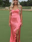 Lovely Sweetheart Ruffles Side Slit Mermaid Long Prom Party Dress,PDS11796