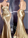 Sexy Spaghetti straps V-neck  Sleeveless Mermaid Long Prom Dress,PDS1091