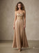 Chic Pleated Chiffon Strapless Lace Corset Long Formal Party Dress,PDS118733