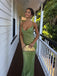 Sparkly Jewel Spaghetti Straps Sleeveless Mermaid Long Prom Party Dress,PDS11767