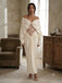 Romantic Off Shoulder Satin Lace Cutout Long Wedding Guest Dress,PDS118734