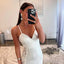 Sparkly V-neck Spaghetti Straps Mermaid Floor Length Prom Dress,PDS11648