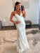 Sparkly V-neck Spaghetti Straps Mermaid Floor Length Prom Dress,PDS11648