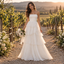 Whimsical Strapless Ruched Tiered Ruffled Chiffon A-Line Wedding Dress,WD0423