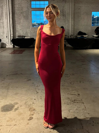 Sexy Open Back Jewel Sleeveless Mermaid Long Prom Party Dress,PDS11765