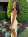 Sexy Yellow Spaghetti Straps Sleeveless Mermaid Long Prom Party Dress,PDS11808