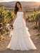 Whimsical Strapless Ruched Tiered Ruffled Chiffon A-Line Wedding Dress,WD0423