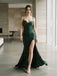 Sparkly Sequin Twist Spaghetti Strap High Slit Mermaid Prom Dress,PDS118736