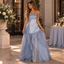 Dreamy Organza Strapless Asymmetrical Layered Formal Dress,PDS118665