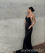 Black Sexy Scoop Sleeveless Mermaid Floor Length Prom Dress,PDS11651