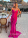 Simple Sweetheart Sleeveless Slit Mermaid Long Prom Dress,PDS11669