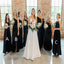 Mismatched Elegant V-neck Sleeveless A-line Bridesmaid  Dressess, BDS0357
