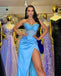 Sexy V-neck Sleeveless Side Slit Mermaid Long Prom Dress,PDS11541