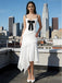 Black Bowknot Spaghetti Straps Ruffles Chiffon Sleeveless Sheath Long Prom Party Dress,PDS11826