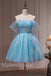 Elegant Off shoulder Sleeveless A-line Short Mini Homecoming Dress,  HDS0093
