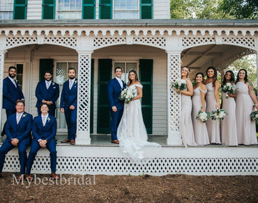 Mismatched Elegant Sleeveless Side slit Sheath Bridesmaid Dressess, BDS0337