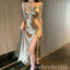 Sparkly Jewel Sleeveless Side Slit Mermaid Floor Length Prom Dress,PDS11652