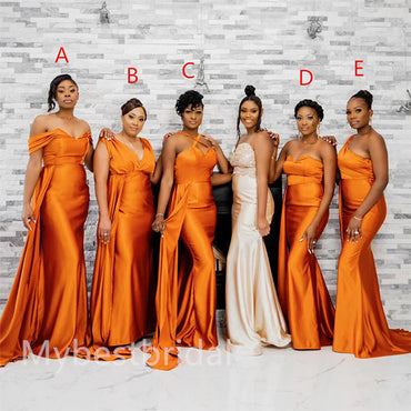 Mismatched Elegant Sweetheart Sleeveless Mermaid Bridesmaid Dressess, BDS0316