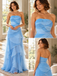 Airy Chiffon Strapless Cascading Ruffle Long Evening Dress,PDS118667