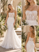 Alluring Spaghetti Strap Corset Sheer Lace Mermaid Wedding Dress,WD0426