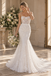 Alluring Spaghetti Strap Corset Sheer Lace Mermaid Wedding Dress,WD0426