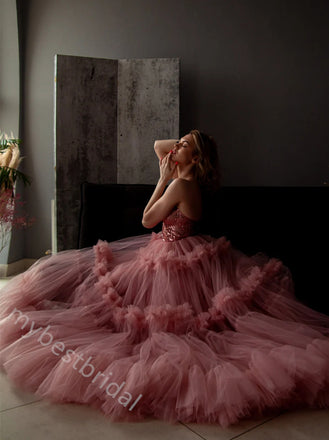 Sparkly Sweetheart Sleeveless A-line Floor Length Prom Dress,PDS11584