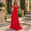 Luxury Chiffon Off Shoulder Spaghetti Strap Ruffled A-Line Long Prom Dress,PDS118668