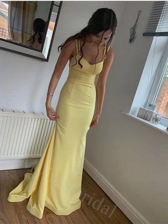 Elegant V-neck Sleeveless Mermaid Long Floor Length Prom Dress,PDS1149