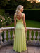 Pretty Ruffles High-Low Sleeveless Chiffon A-Line Long Prom Party Dress,PDS118486