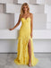 Sexy Sweetheart Ruffles Side Slit Sleeveless Chiffon Mermaid Long Prom Party Dress,PDS118487