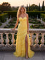 Sexy Sweetheart Ruffles Side Slit Sleeveless Chiffon Mermaid Long Prom Party Dress,PDS118487