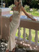 Ivory Strapless Sleeveless Sheath Floor Length Prom Dress,PDS11654