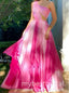 Elegant One Shoulder Sleeveless A-line Long Prom Dress,PDS11670