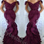 Elegant V-neck Ruffle Sleeveless Mermaid Long Prom Dress,PDS1132