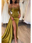 Sexy Off shoulder Side slit Mermaid Long Floor Length Prom Dress,PDS11466