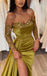Sexy Off shoulder Side slit Mermaid Long Floor Length Prom Dress,PDS11466