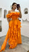 Charming Off Shoulder A-line Ruffle Side Slit Floor Length Prom Dress,PDS11578
