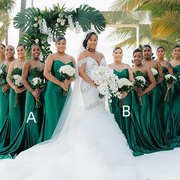 Mismatched Elegant Sweetheart Sleeveless Mermaid Bridesmaid  Dressess, BDS0354