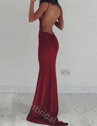 Sexy V-neck Sleeveless Mermaid Long Prom Dress,PDS11542
