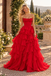 Glam Strapless Beaded Chiffon Tiered Ruffle Ball Gown,PDS118640