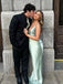 Sexy Spaghetti Straps V-Neck Sleeveless Mermaid Long Prom Party Dress,PDS11775