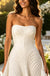 Elegant Pleats Strapless Sleeveless Chiffon Ruffles A-Line Floor Length Wedding Dresses, WD0363