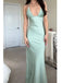 Sexy Spaghetti Straps V-Neck Sleeveless Mermaid Long Prom Party Dress,PDS11775