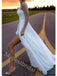 Elegant Long Sleeves Side Slit A-line  Wedding Dresses, WDY0347