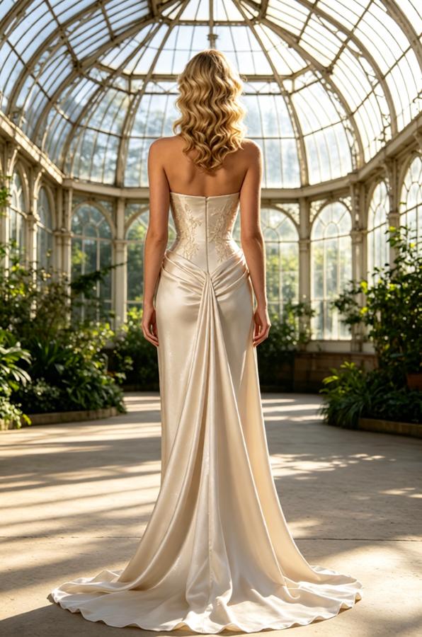 Elegant Pleats Lace Appliques Sleeveless Mermaid Satin Long Prom Party Dress,PDS118520